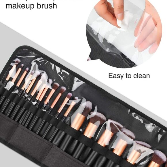 Makeup Brush Holder,Makeup Brush Organizer,Travel Makeup Brushes Bag Cosmetic Ba - Picture 3 of 9